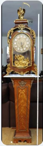 Ceas de podea tip Boulle stil Ludovic al XVI-lea, sec. XIX. Unic