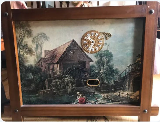 Ceas cu cuc incadrat intr-un tablou. Rar