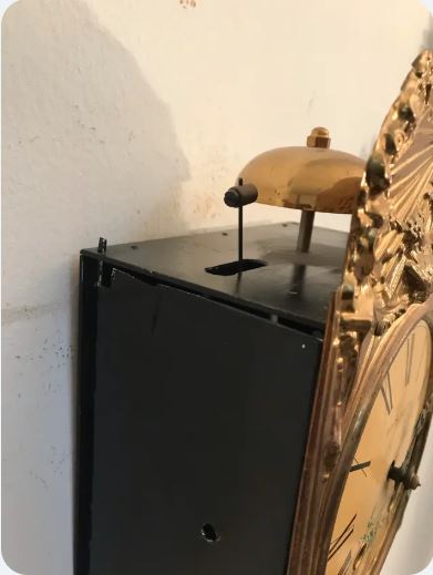 Pendula de perete tip Cloisonne/Morez, Louis Jaquine St Etienne, sec XIX