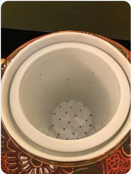 Set de cafea japonez din porțelan Satsuma pentru 7 persoane